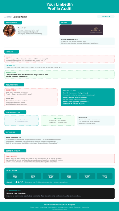 Testing a new outreach play - personalized prospect audits via DM