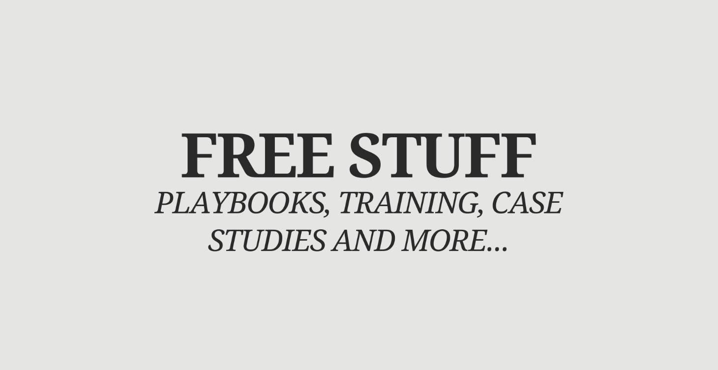 Playbooks and Free Stuff