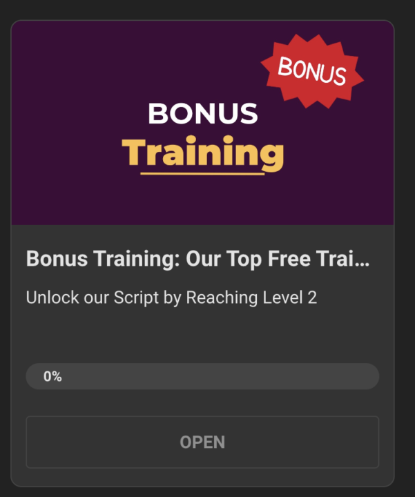 NEW: BONUS TRAINING