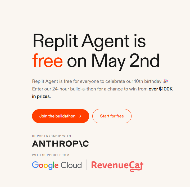 🎉Replit is FREE Today! Build Build Build!!