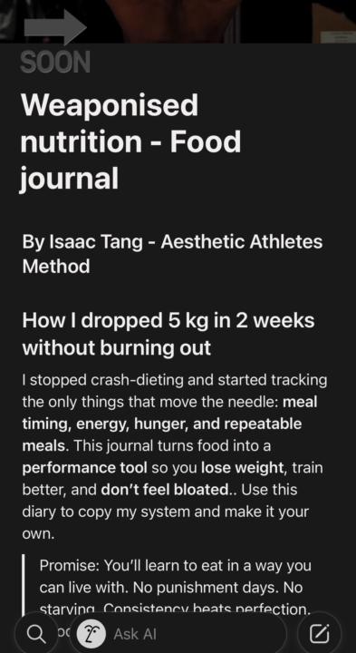 Food Journal - lose weight sustainably 