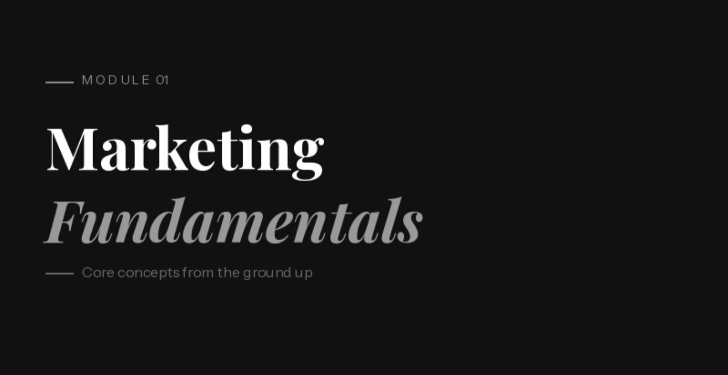 Marketing Fundamentals