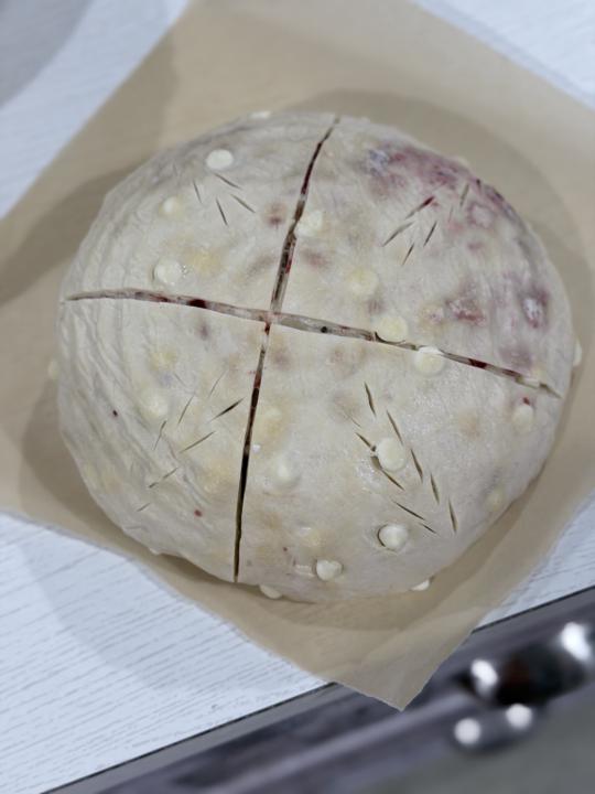 White Chocolate Strawberry Swirl Sourdough