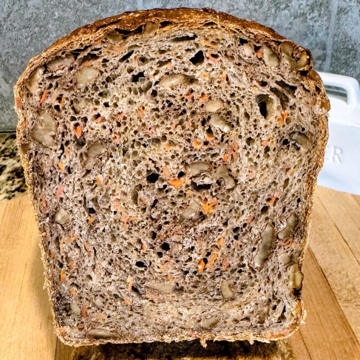 ‘Whole Wheat Carrot and Walnut Pan Bread’