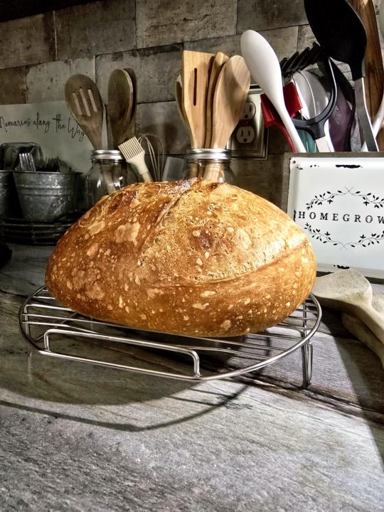 Country sourdough loaf from pantry 