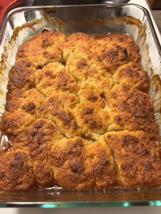 Peach cobbler. My first attempt…