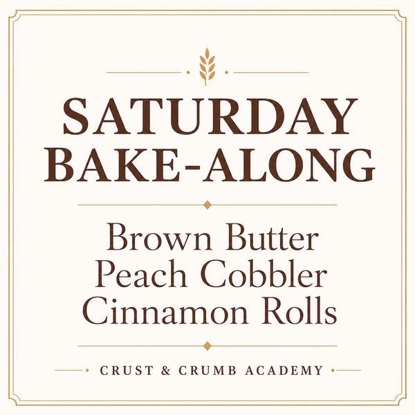 SATURDAY BAKE-ALONG: Brown Butter Peach Cobbler Cinnamon Rolls