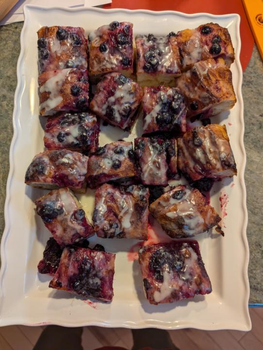 Lemon Blueberry Sourdough Focaccia 🍋🫐