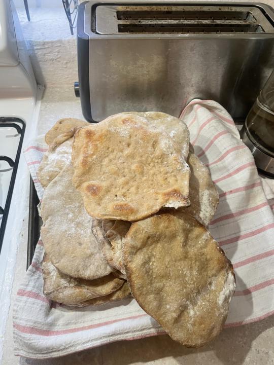 Sourdough naan