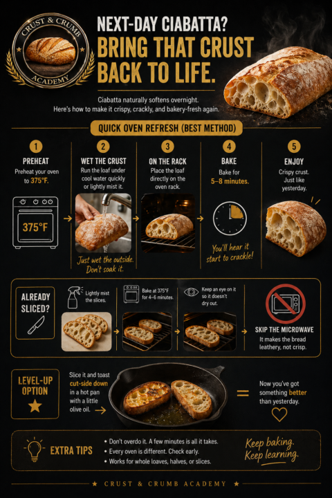 🍞 Next-Day Ciabatta: Bring That Crust Back to Life