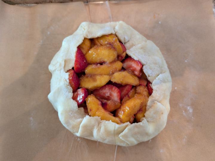 Peach Strawberry Galette 