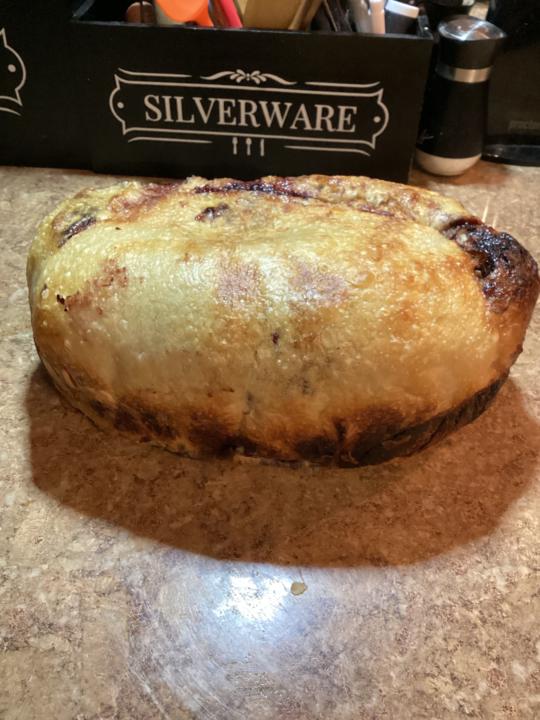 Blueberry Discard Loaf Crumb Shot