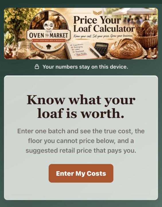 🍞 New Tool: Price Your Loaf Calculator