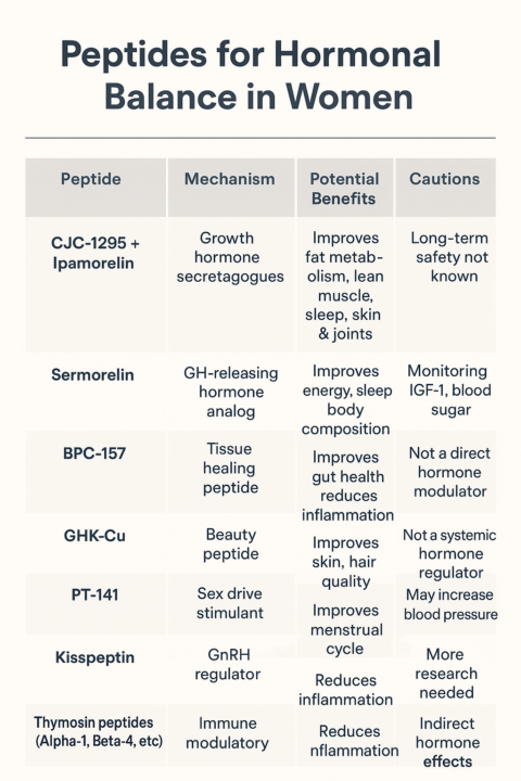PEPTIDES FOR HORMONAL BALANCE IN WOMEN CHART