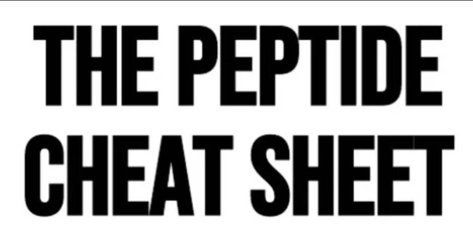 PEPTIDE CHEAT SHEET