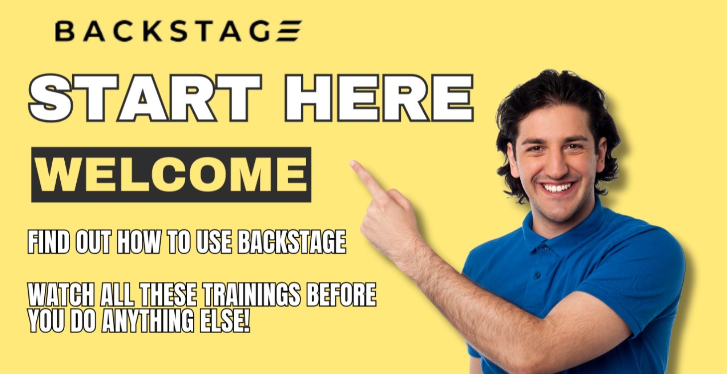 WELCOME TO BACKSTAGE WATCH THIS 1ST