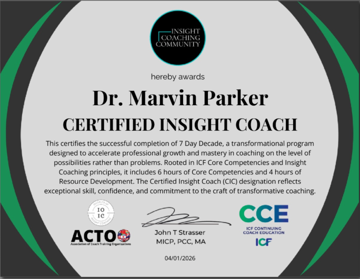 Congratulations Dr. Marvin Parker!