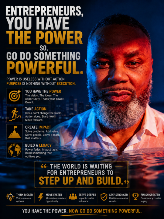 Entrepreneurs You Have Power, So Use It With Purpose