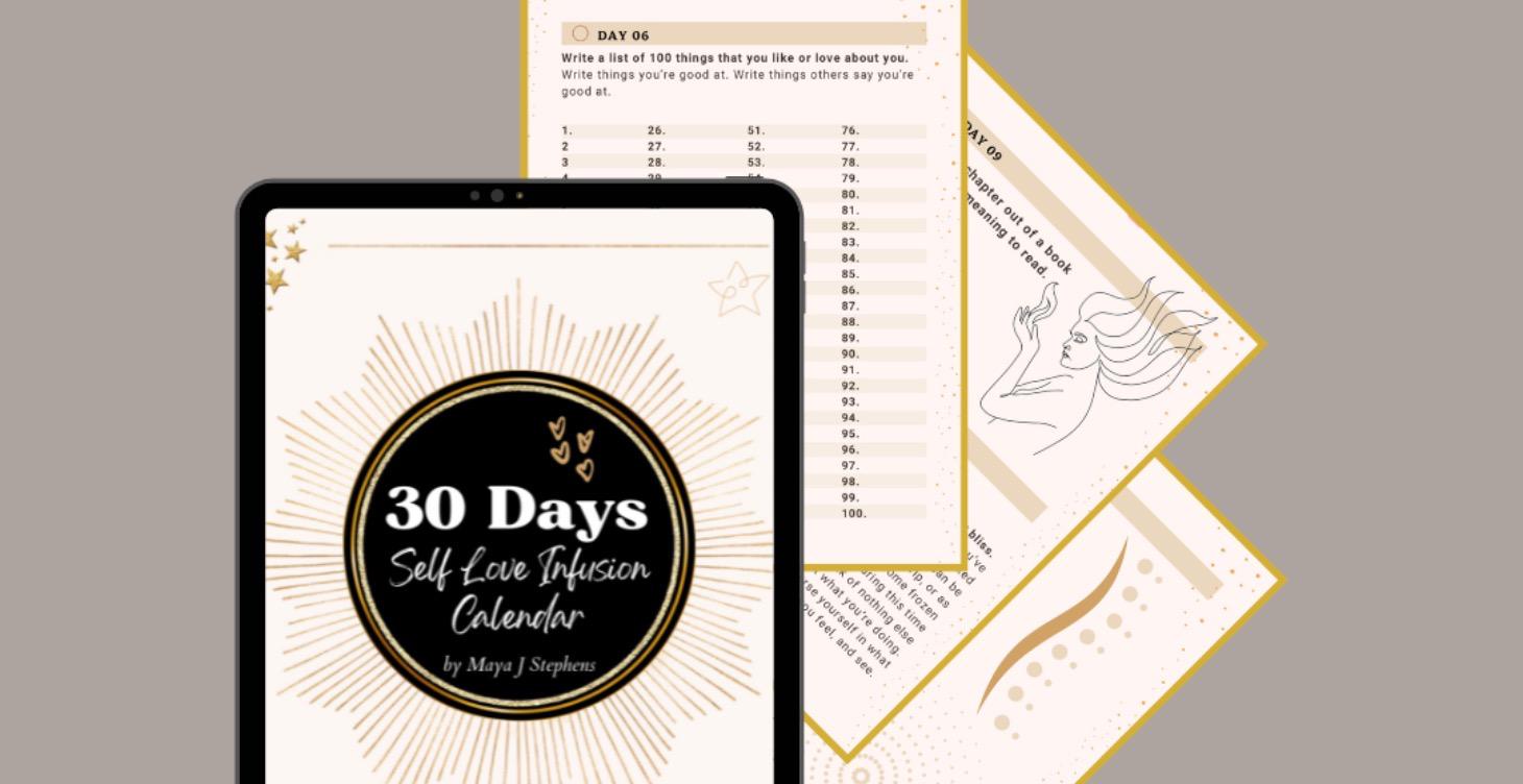30 Day Self Love Infusion Calendar
