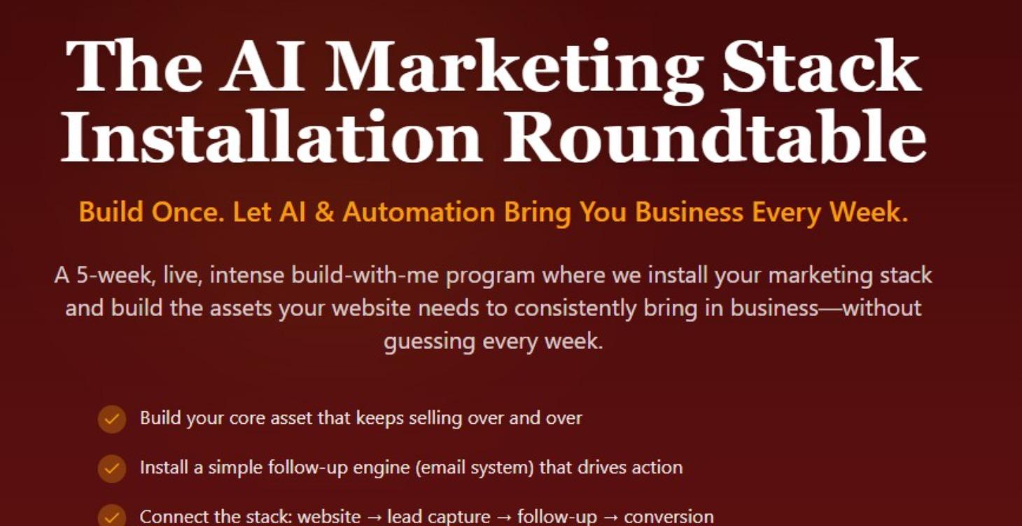 5 Week Coaching - AI Marketing Stack Installation