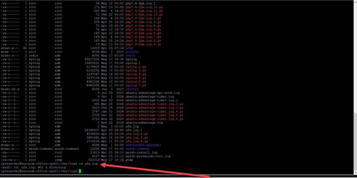 Log directory is empty