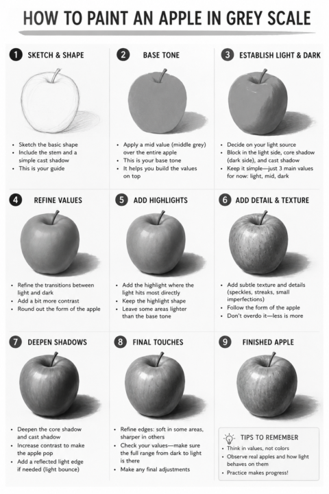🍎 Paint an Apple... or Any Other Fruit. 🍐🍊🍋