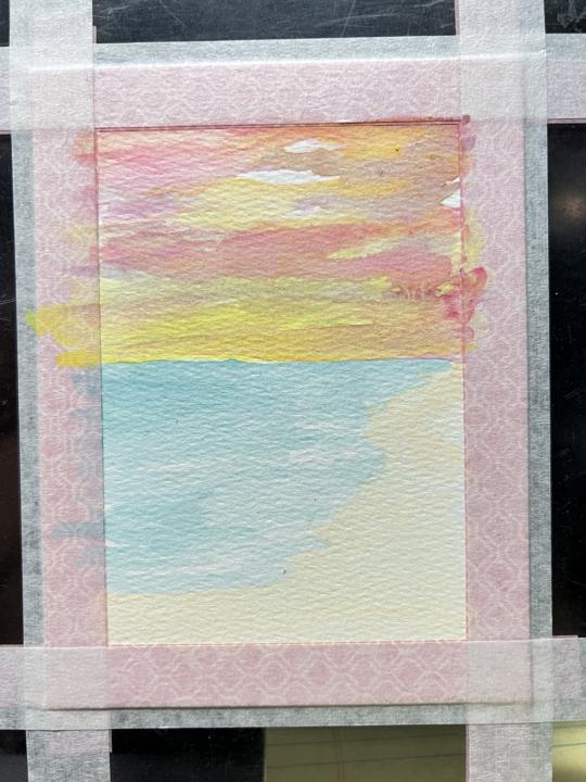 🎨 Soft Sunday WIP 🌅🌊