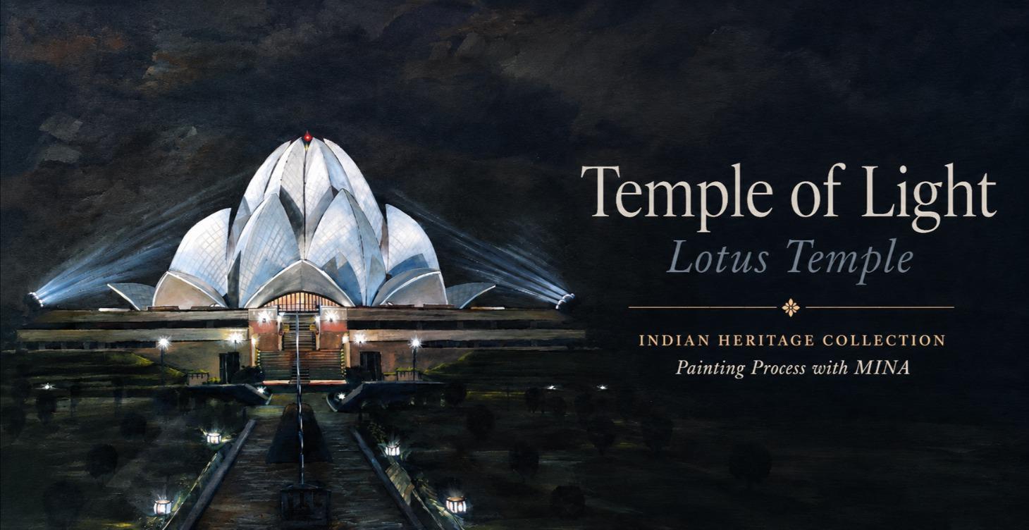Temple of Light - Lotus Temple Painting Process