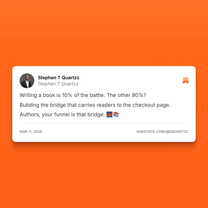 Writing a book is 10% of the battle. The other 90%? 