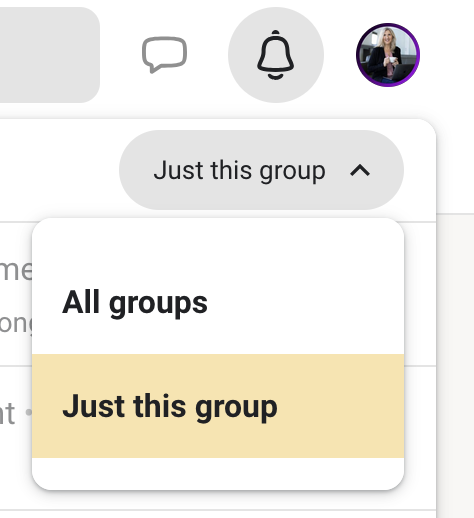 Notification: Just this group?