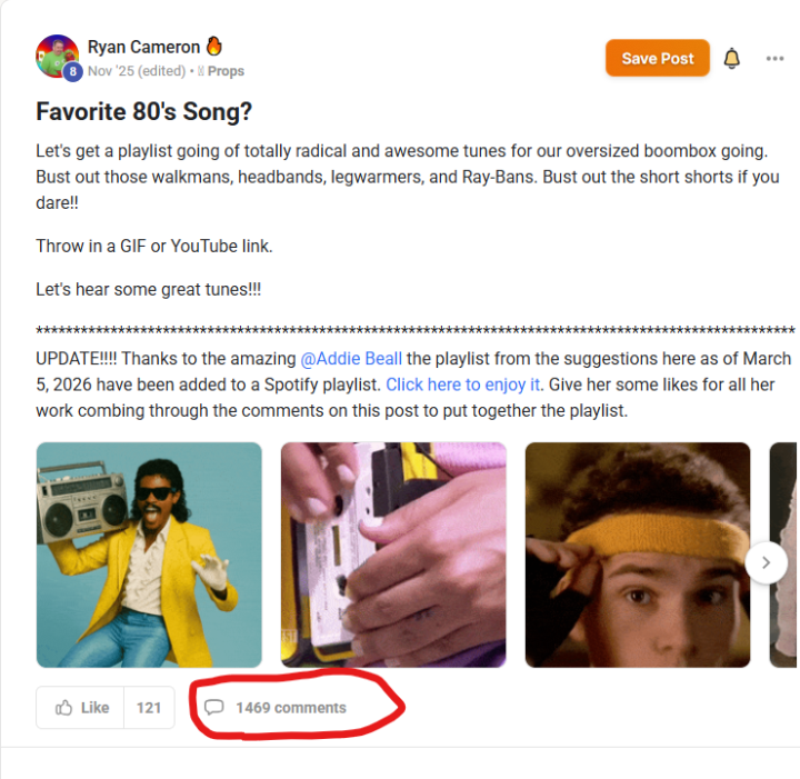 The Post that Keeps On Going...