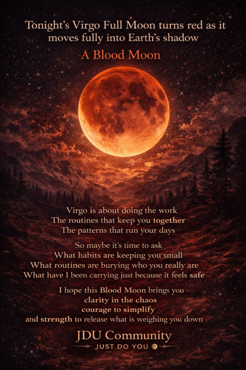 Virgo Full Moon Total Lunar Eclipse Blood Moon 🌕