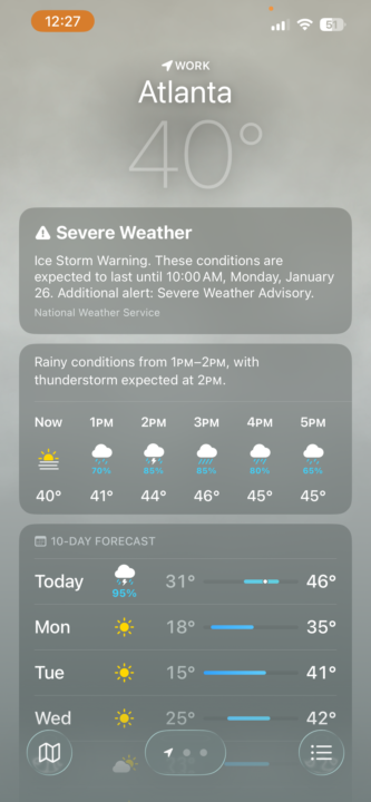 Atlanta Ice storm updates!!