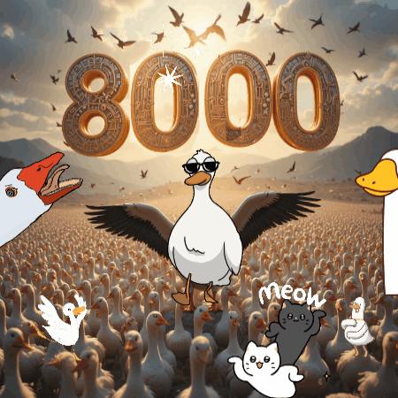 8,000 Goosers Strong !! 🪿