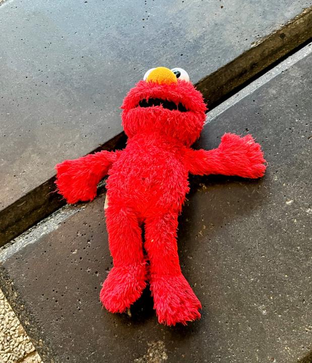 Somebody left Ernie at the train station 🚉 