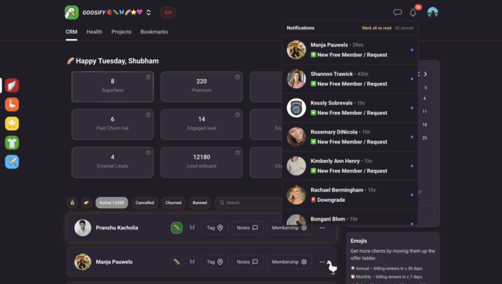 Notifications are Live on Wingman 🥳