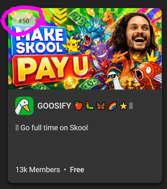 Goosify is #50 overall! 🟢 