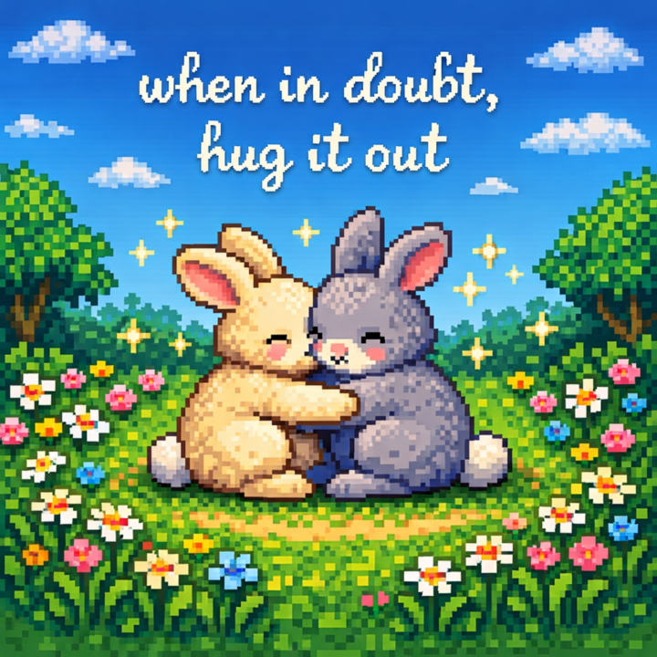 Hug a friend today! 🩵