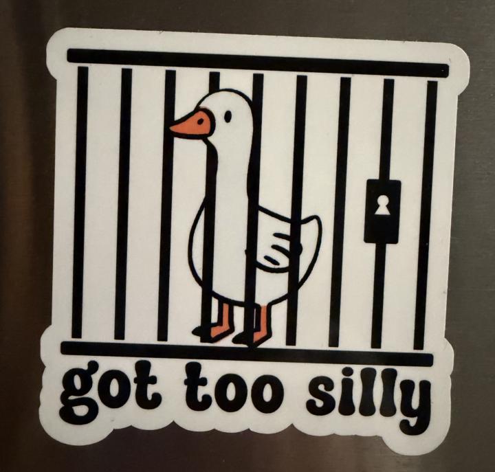 Stickers on the beer fridge 🍻