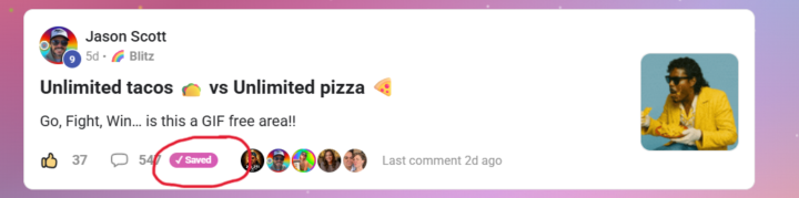 Saved posts tag! 🎉🥳🥰