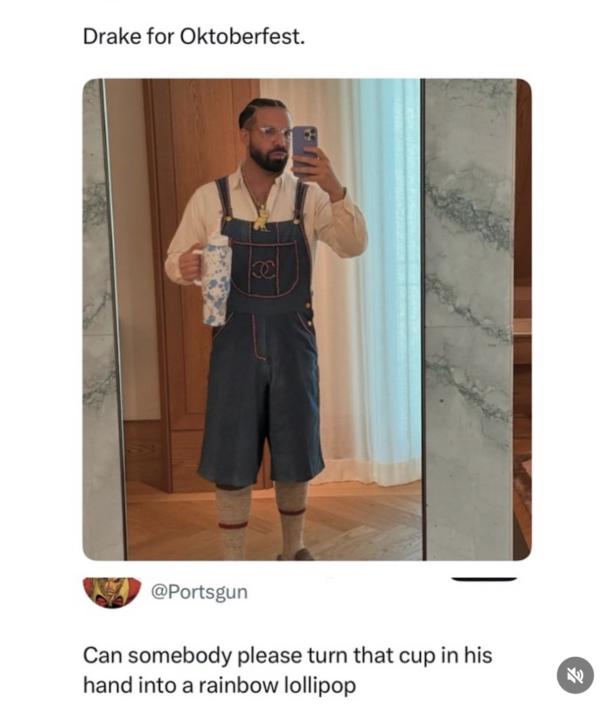 Goose, did you meet Drake in Munich !?!?! 🌈🍻