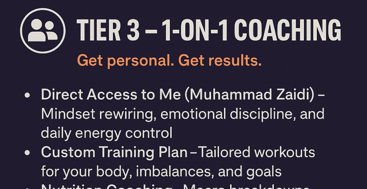 🧠💪 TIER 3 – 1-on-1 COACHING