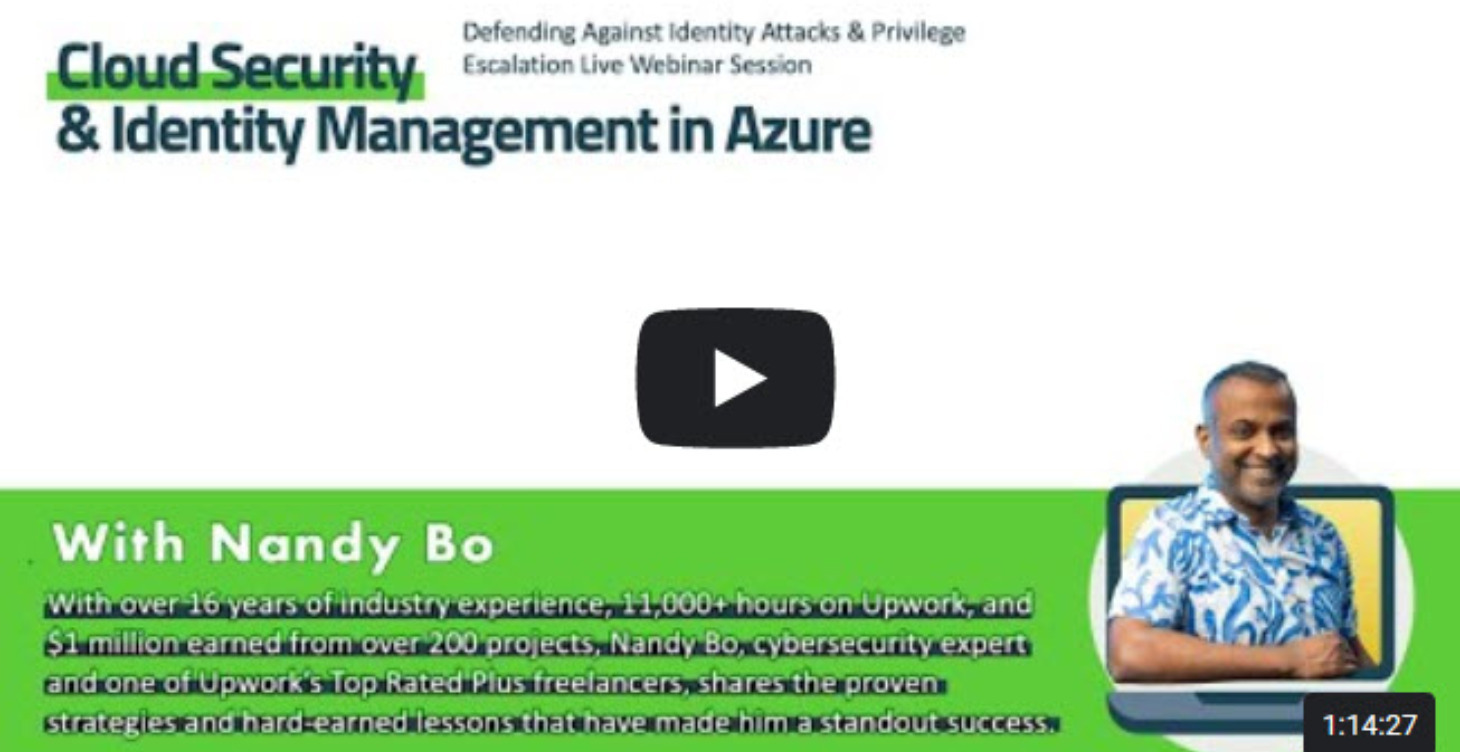 Webinar: Cloud Security & ID Management in Azure