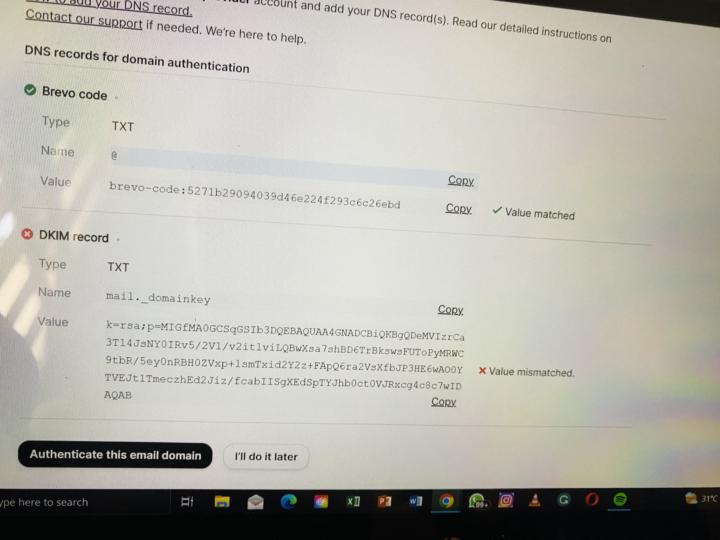 Brevo (sendinblue) account 