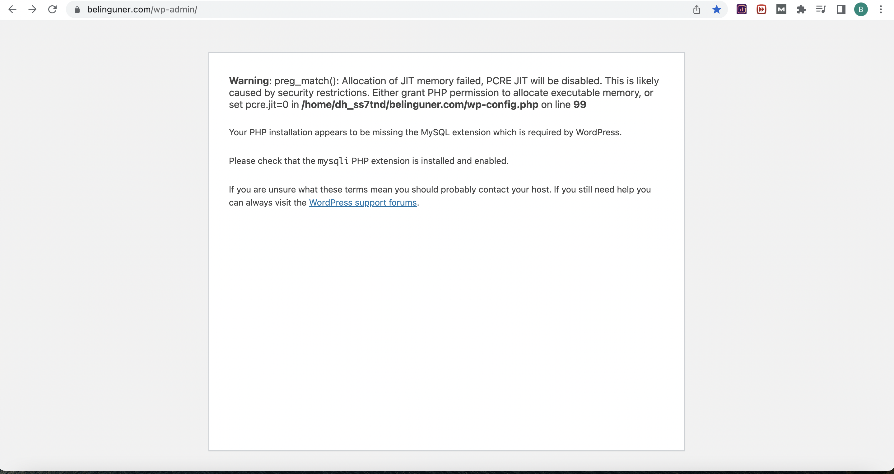 website not loading · Max Business School™