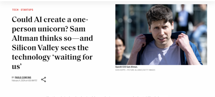 the 1 person billion dollar company