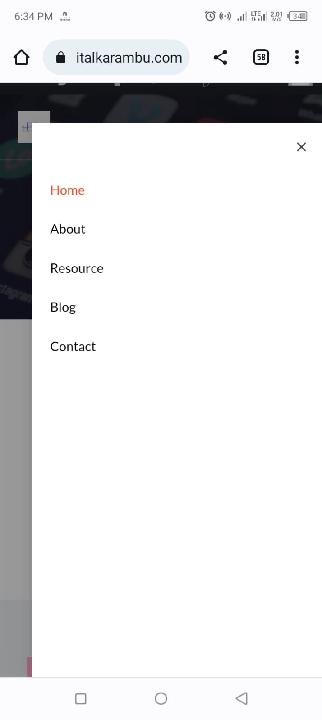 ''shop" page not showing on phone