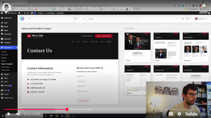Starter Themes & WordPress  Dashboard