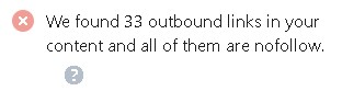 We found 33 Outbound link and all of them are no follow. 