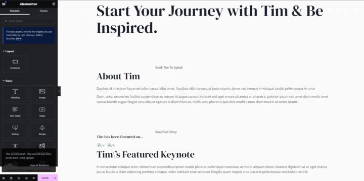 Elementor not working